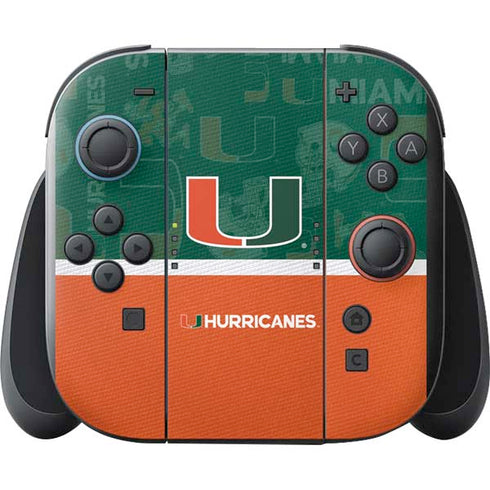 University of Miami U Hurricanes Nintendo Switch 2 (2025) with Joy-Con Skin